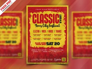 Free Classic Music PSD Flyer Template