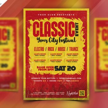 Burger Classic PSD Free Flyer Template - PSDFlyer