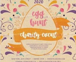 Free Egg Hunt Charity Flyer Template in PSD