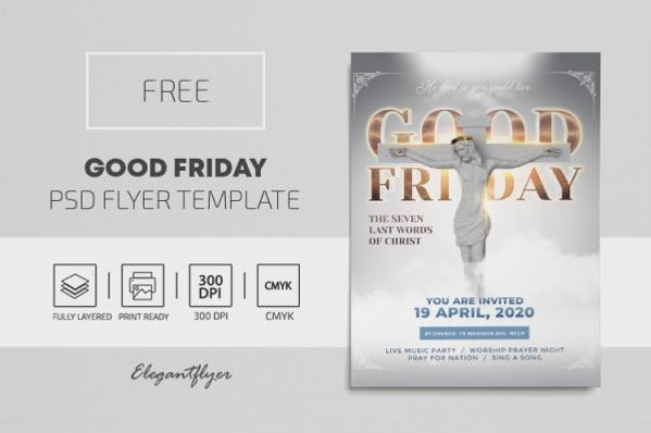 Free Good Friday PSD Flyer Template