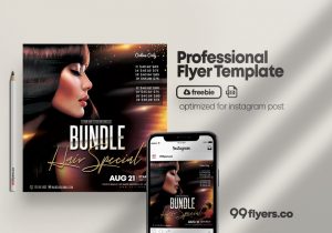 Free Hair Bundles Flyer Template in PSD