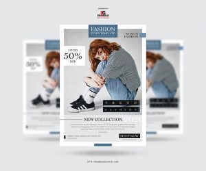 Free Modern Fashion Flyer Template in PSD