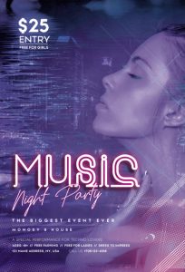 Free Neon Club Flyer Template in PSD