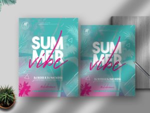 Free Summer Vibe Flyer Template in PSD