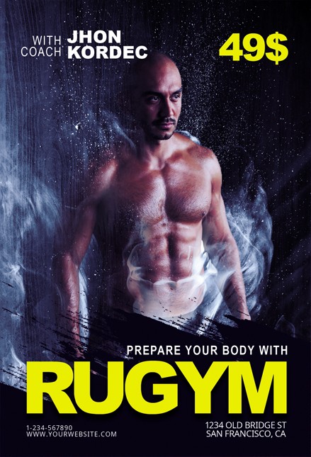Gym Fitness Flyer – Free PSD Template