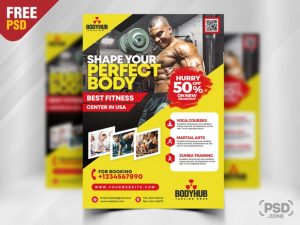 Gym Fitness - Free Flyer PSD Template