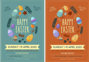Happy Easter PSD Flyer Template for Free