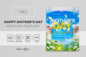 Happy Mother Day PSD Flyer Template for Free