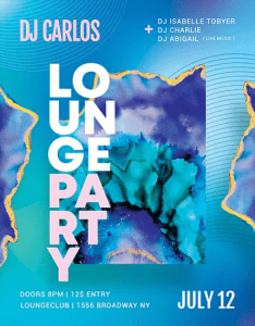 Lounge Party Free PSD Flyer Template