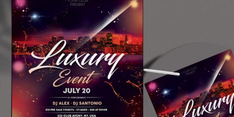 Luxury Event PSD Flyer Template for Free