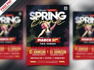 Spring Break Event Free PSD Flyer Template