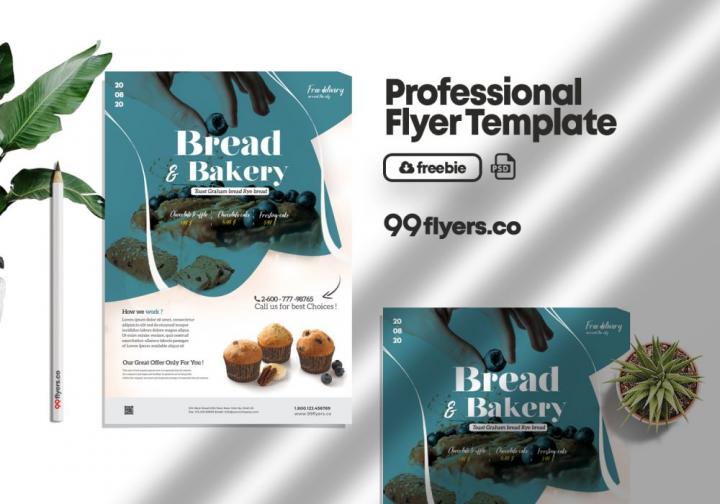 Free Bakery Flyer Template in PSD