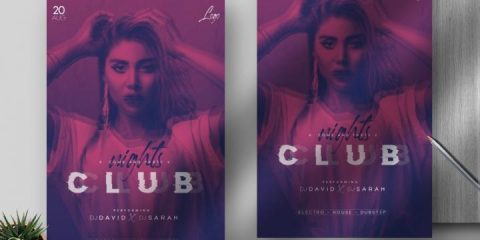 Free Club Nights Flyer Template in PSD