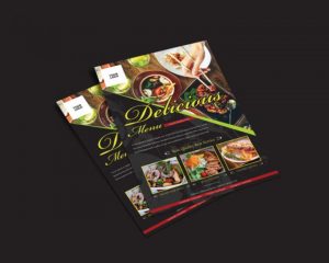 Free Food Restaurant Flyer Template in PSD