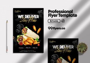 Free Home Delivery Food Flyer Template in PSD