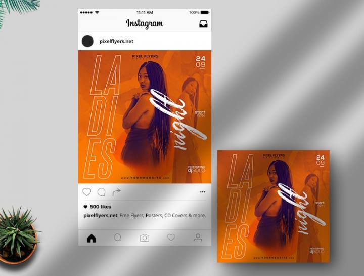 Free Ladies Night Instagram Template in PSD