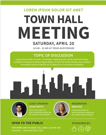 Free Meeting Flyer Template in PSD