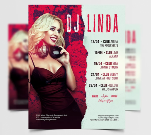 Free Music Vibe DJ Flyer Template in PSD