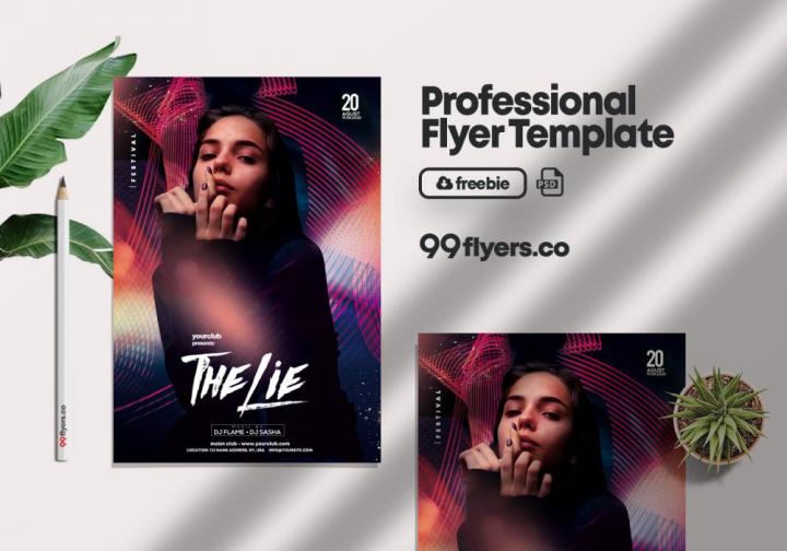 Free Night Club Event Flyer Template in PSD