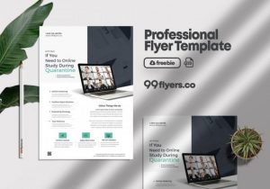 Free Online Home Learning Flyer Template in PSD