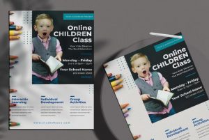 Free Online School Learning Flyer Template in PSD
