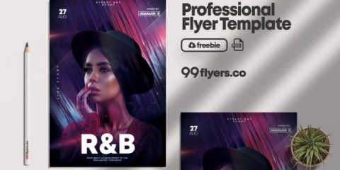 Free R&B Weekend Event Flyer Template in PSD