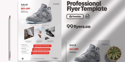 Free Shoe Sale Flyer Template in PSD