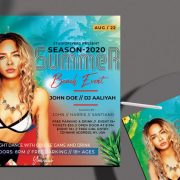 Free Summer Beach Event Flyer Template in PSD