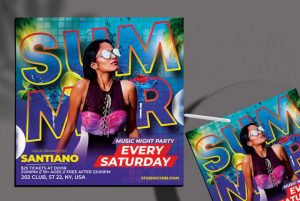 Free Summer Day Flyer Template in PSD