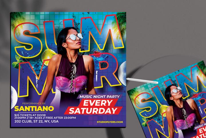 Free Summer Day Flyer Template in PSD