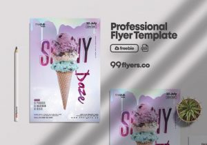 Free Summer Ice Cream Flyer Template in PSD