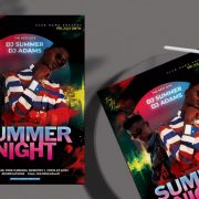 Free Summer Night Event Flyer Template in PSD