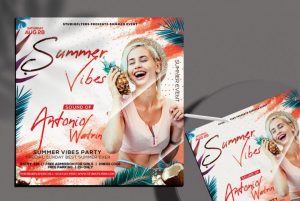 Free Summer Vibes Flyer Template in PSD