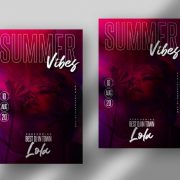 Free Summer Vibes Flyer Template in PSD