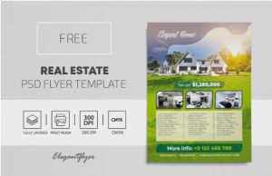 Real Estate PSD Flyer Template for Free