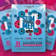 Summer Party Event Free PSD Flyer Template