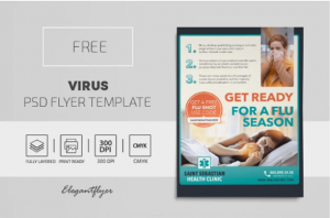 Virus PSD Flyer Template for Free