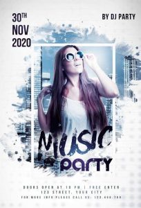 Free Club Party PSD Flyer Template