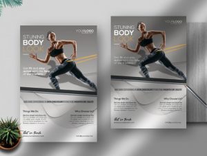 Free Creative Fitness Flyer Template in PSD