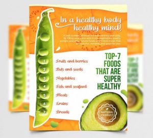 Free Diet & Healthy Food Flyer Template in PSD