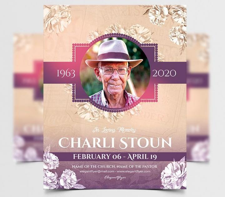 Free Funeral Flyer Template in PSD PSDFlyer