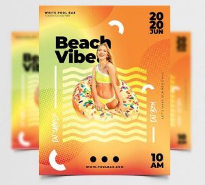 Free Go Beach Vibe Flyer Template in PSD