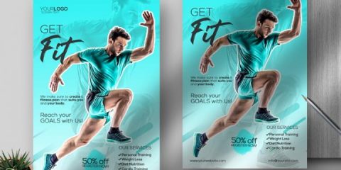 Free Gym And Fitness Flyer Template in PSD