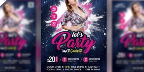 Free Night Club Event Flyer Template in PSD