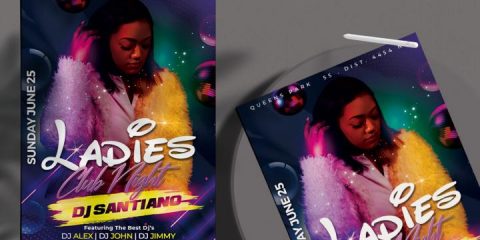 Free Night Party Club Flyer Template in PSD
