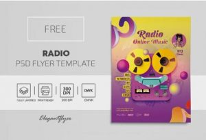 Free Radio Music Flyer Template in PSD