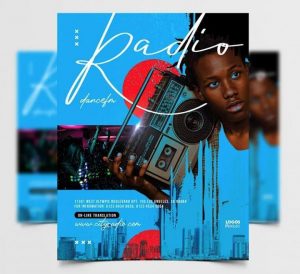 Free Retro Music Event Flyer Template in PSD