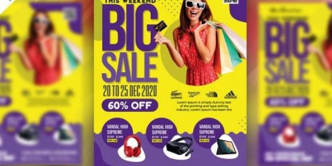 Free Sale Discount Shop Flyer Template in PSD