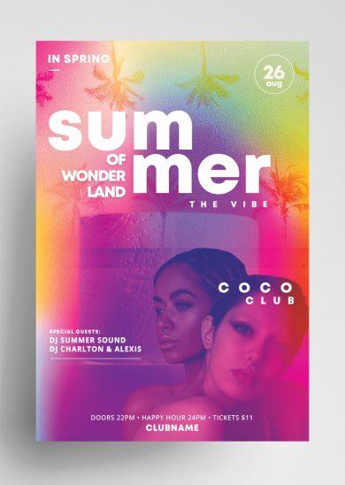 Free Summer Wonderland Flyer Template in PSD