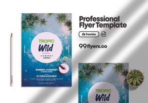 Free Wild Summer Party Flyer Template in PSD
